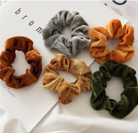 50Colors Solid Girls Velvet Elastic Hair Scrunchie Scrunchy Head Band Ponytail Hairbands Girls Hair Rope Hair Accessories GB1682