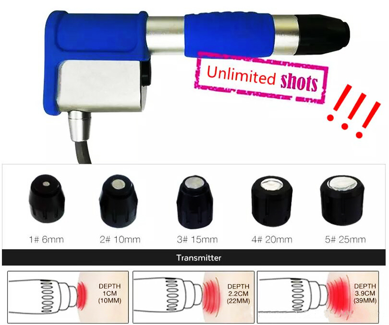 Pneumatic Shock Wave Health Care Equipment Accessories Consumables Bullet Body Massage