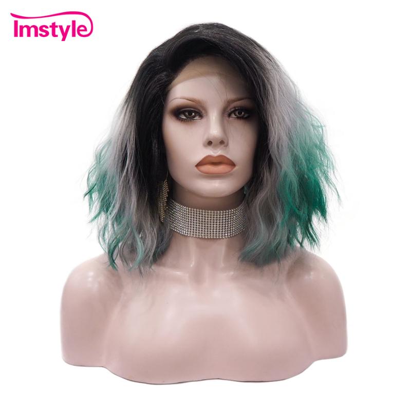 Imstyle Short Wig Green Gray Black Wigs For Women Ombre Synthetic Lace Front Wig Heat Resistant Fiber Three Colors Cosplay
Imstyle Short Wig Green Gray Black Wigs For Women Ombre Synthetic Lace Front Wig Heat Resistant Fiber Three Colors Cosplay