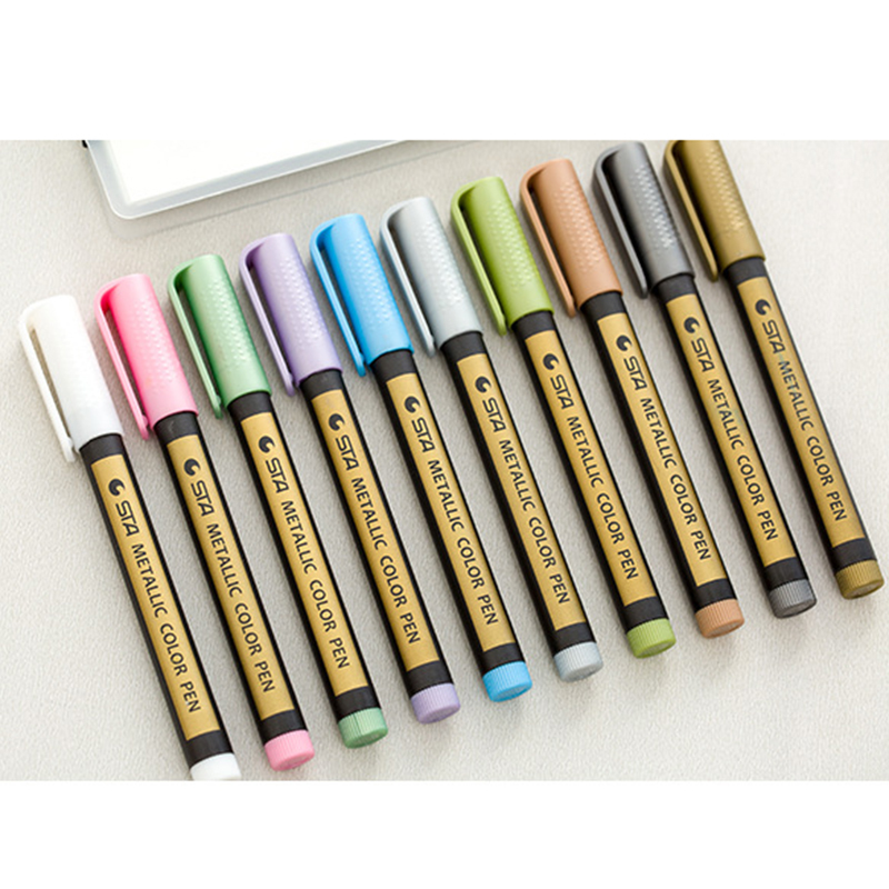 SIXONE Sta 10 Color Set Metallic Art Markers Graffiti Multicolor Metal Paint Marker Pen Black Card Color Marker Drawing
SIXONE Sta 10 Color Set Metallic Art Markers Graffiti Multicolor Metal Paint Marker Pen Black Card Color Marker Drawing