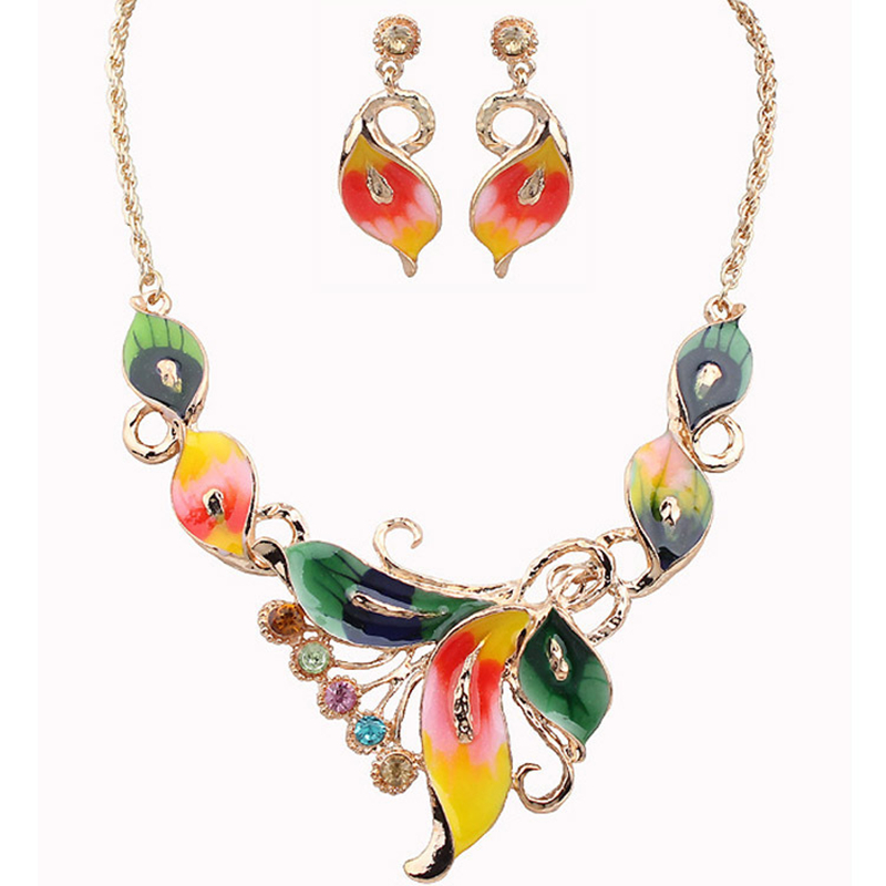 Butterfly Necklace Earring Sets Alloy Gold Colorful Flower Design Jewelry Stud Earring Pendant Charm Chocker Necklace for Girls Women Gift, 1set=1pc necklace +1pair earrings
Butterfly Necklace Earring Sets Alloy Gold Colorful Flower Design Jewelry Stud Earring Pendant Charm Chocker Necklace for Girls Women Gift, 1set=1pc necklace +1pair earrings