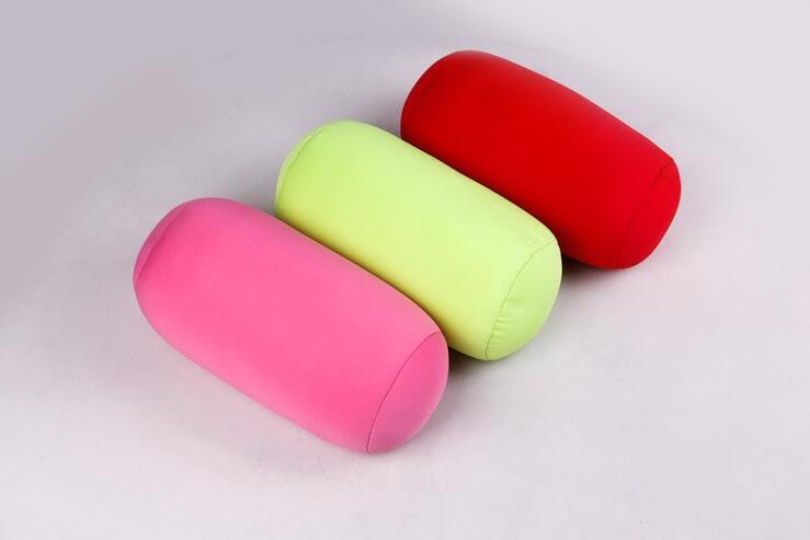 Roll Neck Pillow 30*16CM Micro Mini Microbead Pillow Roll Neck Pillow Column Pillows for Travel Home Textile