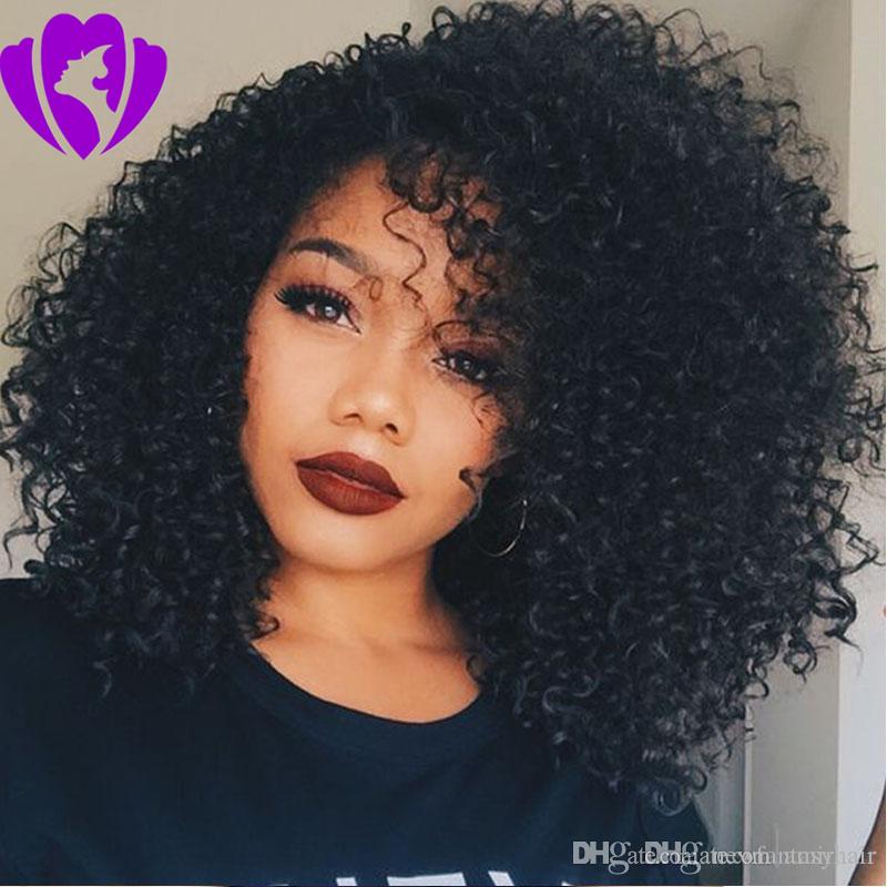 Fashion Curly Bob Lace Front Wigs For Women Kinky Curly Lace Front Wig 360 Lace Frontal Wig Brazilian Curly Synthetic Hair Wigs