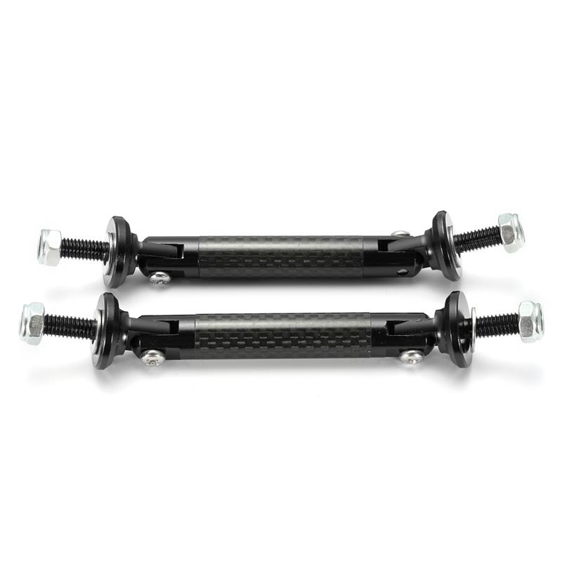 2Pcs/set 75mm Universal Carbon Fiber Adjustable Front Rear Wind Splitter Car Bumper Protector Rod Support