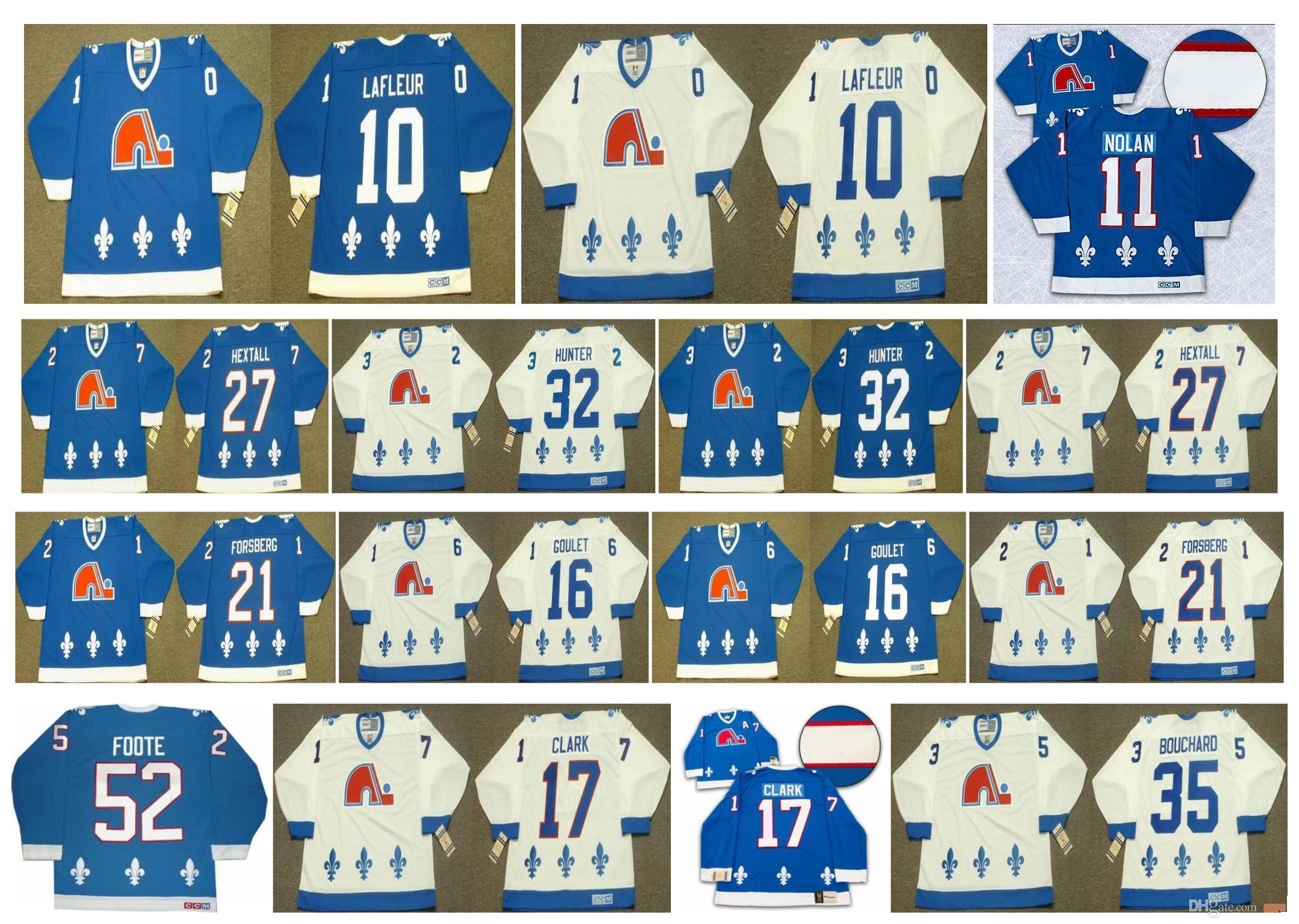 Vintage Quebec Nordiques Jersey 10 Guy Lafleur 32 DALE HUNTER 27 RON HEXTALL 16 GOULET 52 FOOTE 17 Wendel Clark 35 DAN BOUCHARD Retro Hockey, Colour 3
Vintage Quebec Nordiques Jersey 10 Guy Lafleur 32 DALE HUNTER 27 RON HEXTALL 16 GOULET 52 FOOTE 17 Wendel Clark 35 DAN BOUCHARD Retro Hockey, Colour 3