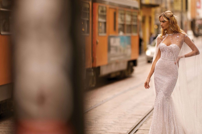 2020 Berta Mermaid Wedding Dresses With Wrap Sweep Train Sweetheart Sweep Train Lace Beaded Wedding Dress Custom Made Long Robe De Mariee