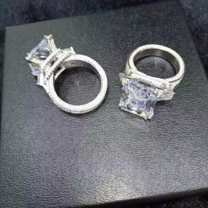 Unique Eiffel Tower Promise ring 925 Sterling silver 8ct 5A Sona Cz Engagement wedding band rings for women Bridal Jewelry