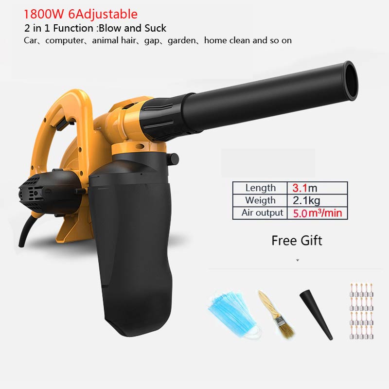 Newest 1800W 220V strong power 2 in 1 blow and suck Industrial level Blower for home Cleaning Car blower clean computer clean
Newest 1800W 220V strong power 2 in 1 blow and suck Industrial level Blower for home Cleaning Car blower clean computer clean