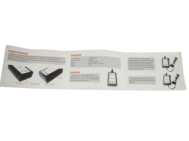 10W B3 Balancer Charger AC 110V-240V Input LED Display 2S 3S 7 4V 11 1V Lipo Battery Charging Unites US Pg or Euro Pg297f