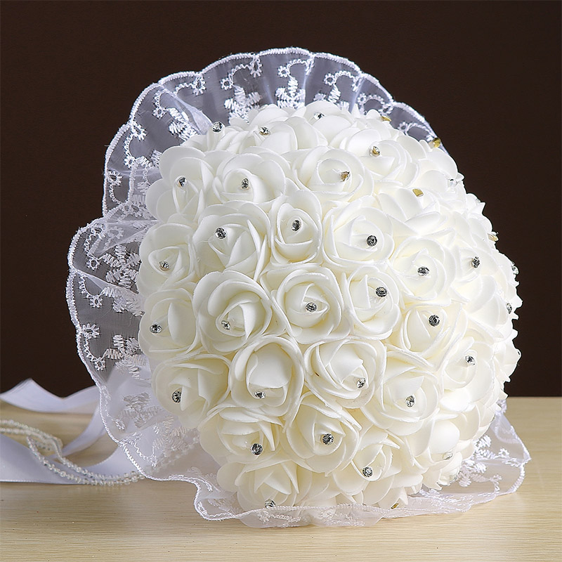 Artificial Rose Flowers Bouqu Romantic Wedding Bride Holding Decoration for Home Decor Simulation Fake Pearl Crystal Silk Flower, Pink
Artificial Rose Flowers Bouqu Romantic Wedding Bride Holding Decoration for Home Decor Simulation Fake Pearl Crystal Silk Flower, Pink
