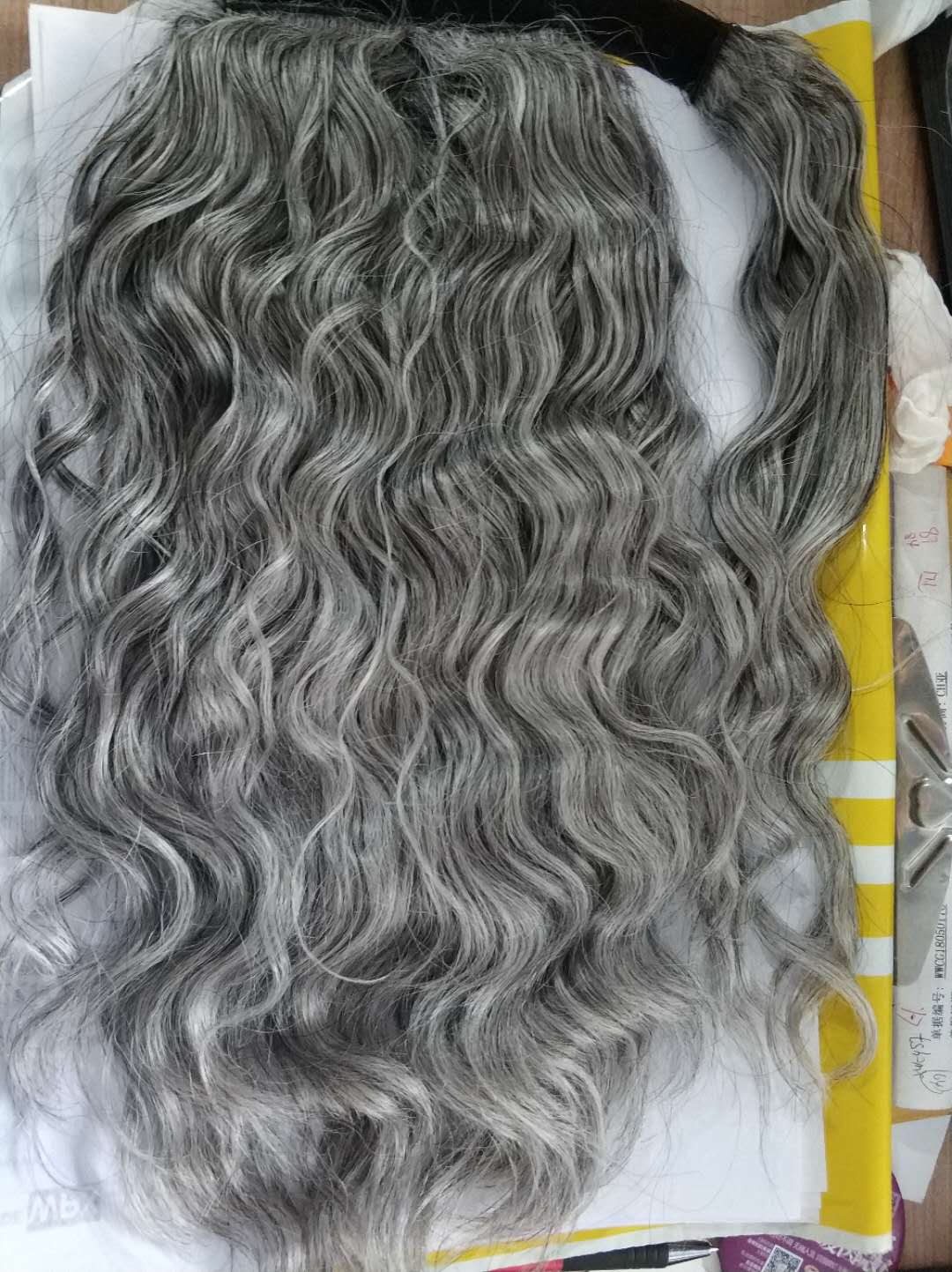 Grey wavy ponytail puff wave pony tail clip in long gray wavy human virgin drawstring ponytail font wave hairstyle