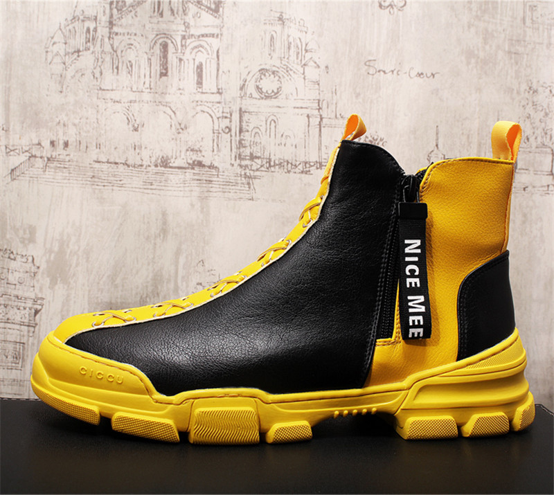 Ankle Boots For Men 2022 Spring Soft Leather Man Shoe Fashion Sneaker Shoe P30e50, Yellow
Ankle Boots For Men 2022 Spring Soft Leather Man Shoe Fashion Sneaker Shoe P30e50, Yellow