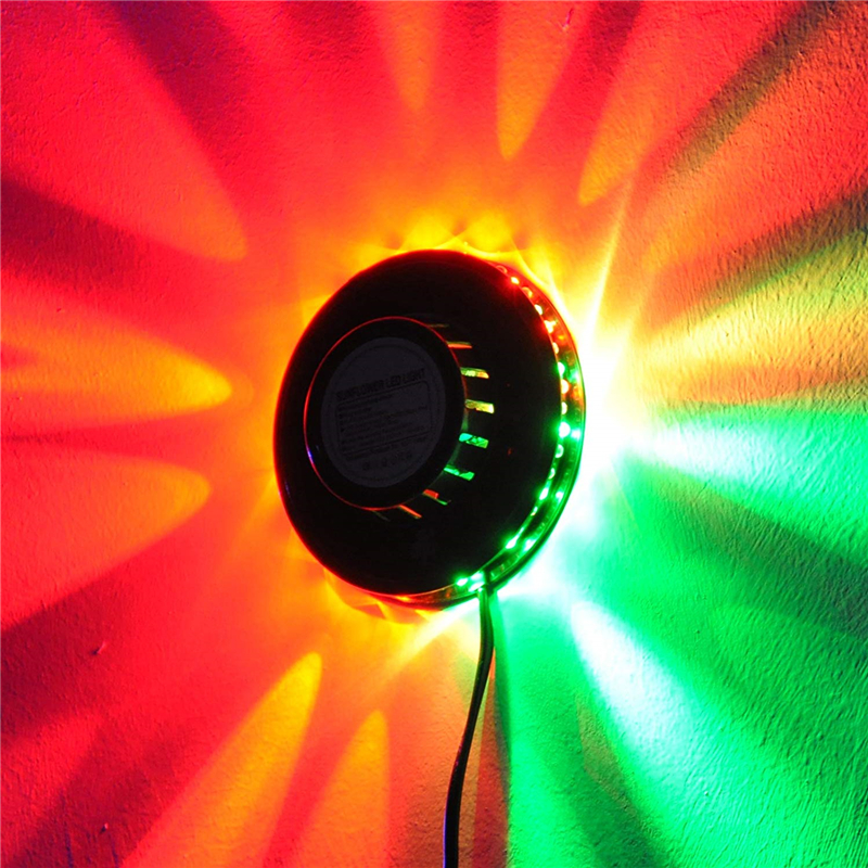 RGB Led Party Light Auto Rotating Sunflower Stage Lighting for KTV Bar Wedding DJ Show Sound Activated