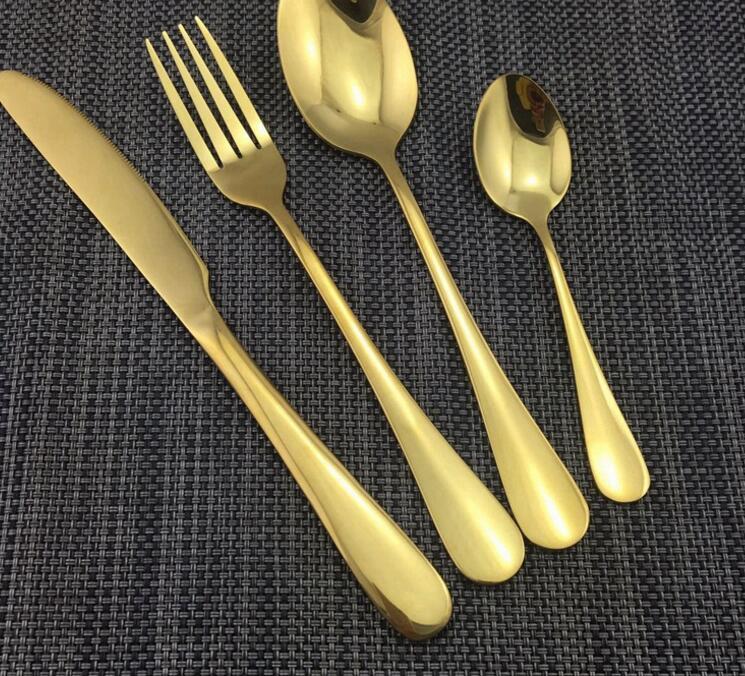 Gold color Stainless Steel Dinnerware Sets Tableware Knife Fork Teaspoon Luxury Cutlery Set Tableware Set 60pcs
Gold color Stainless Steel Dinnerware Sets Tableware Knife Fork Teaspoon Luxury Cutlery Set Tableware Set 60pcs