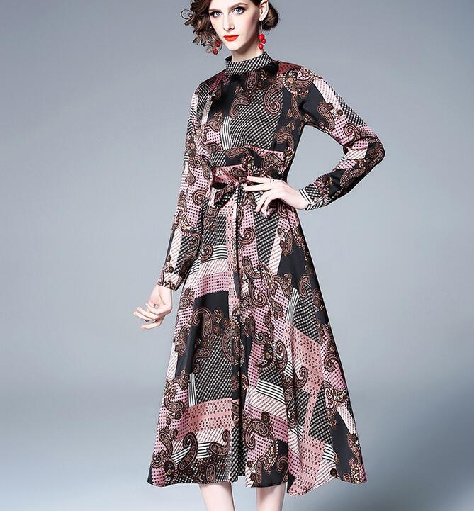 2019 INS spring Stand collar Polka Dot printed dresses street style dresses Mid-Calf beauitful long sleeve skirts, Customize
2019 INS spring Stand collar Polka Dot printed dresses street style dresses Mid-Calf beauitful long sleeve skirts, Customize