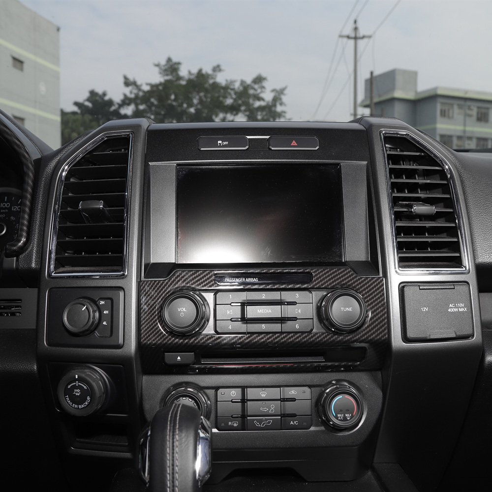 Central Control Volume Adjustment Panel ABS Decoration Covers For Ford F150 Car styling Interior Accessories