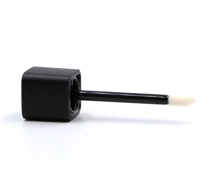 Black Lip Gloss Tube square transparent bottom lip glaze tube Empty DIY Elegant Lip Stick Container
