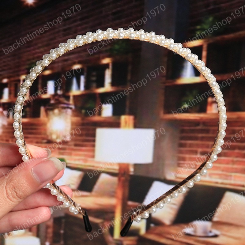 Handmade Pearl Fashion Hairband Headband Women Girls Hair Head Hoop Bands Accessories For Children Hairband Scrunchy Headdress
