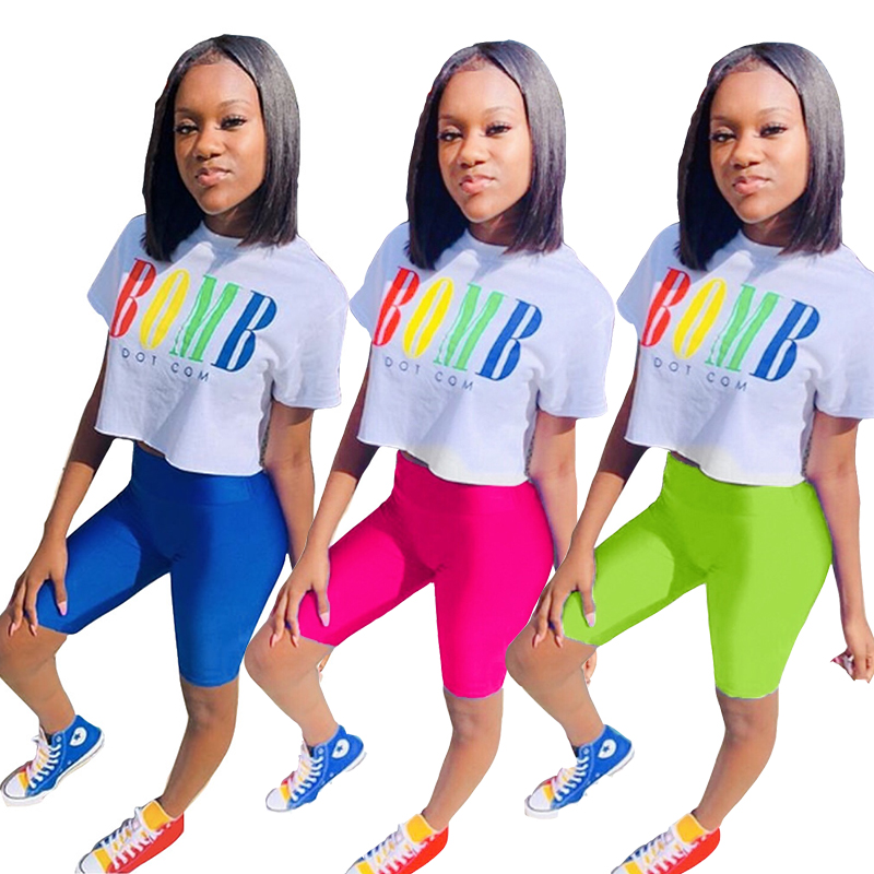 Women designer 2 piece set Letter Print tracksuit sportswear sweatsuit t-shrit shorts sports suit tshirt leggings outfits bodysuits Set, Mixed color
Women designer 2 piece set Letter Print tracksuit sportswear sweatsuit t-shrit shorts sports suit tshirt leggings outfits bodysuits Set, Mixed color