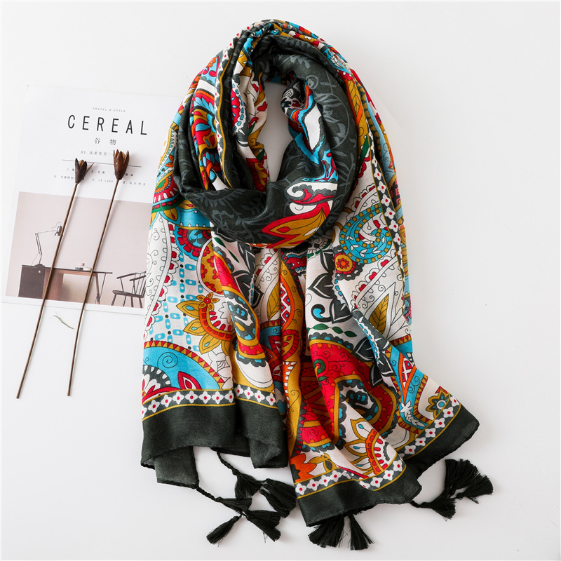 new spring winter Hot Lady Women Double Sided National Wind Scarf Wrap Shawl popular muffler shawls