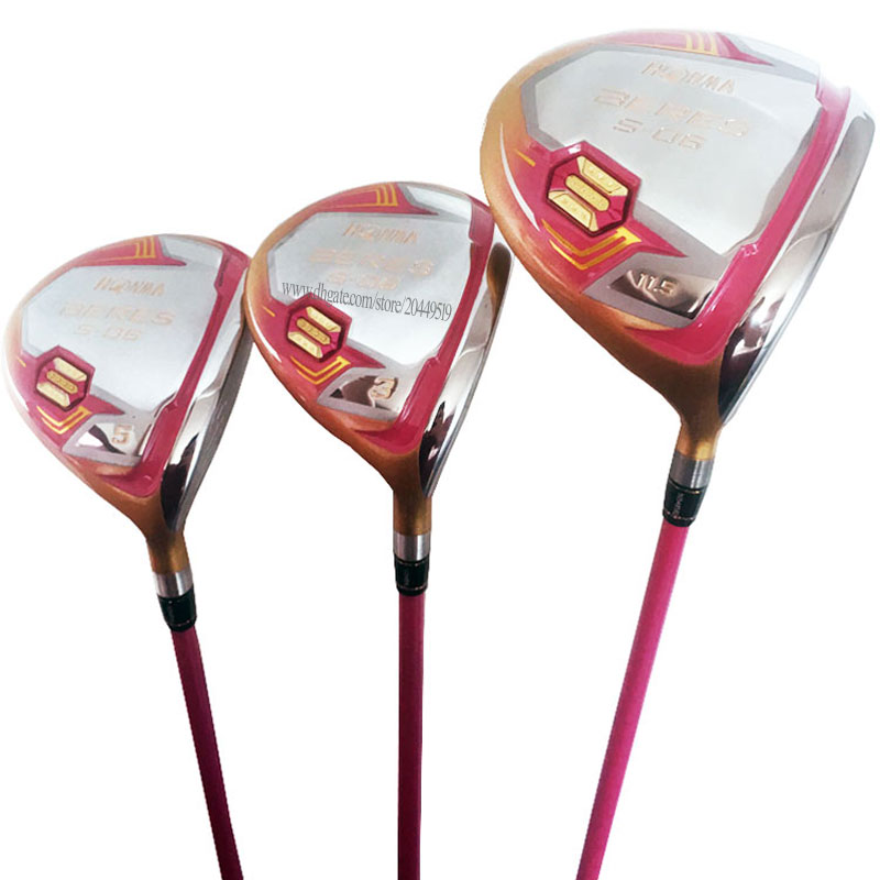 Women New Golf Clubs HONMA S-06 Golf Wood Set 4Star 1 Driver 3 5 Wood Clubs Graphite shaft L wood shaft Free shipping
Women New Golf Clubs HONMA S-06 Golf Wood Set 4Star 1 Driver 3 5 Wood Clubs Graphite shaft L wood shaft Free shipping