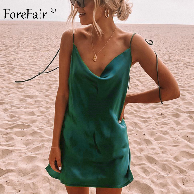 Forefair Summer Silk Satin Dress Spaghetti Strap Backless Sundress Bow Tied Strappy Green Orange Mini Sexy Slip Club Dress Women, Green dress
Forefair Summer Silk Satin Dress Spaghetti Strap Backless Sundress Bow Tied Strappy Green Orange Mini Sexy Slip Club Dress Women, Green dress