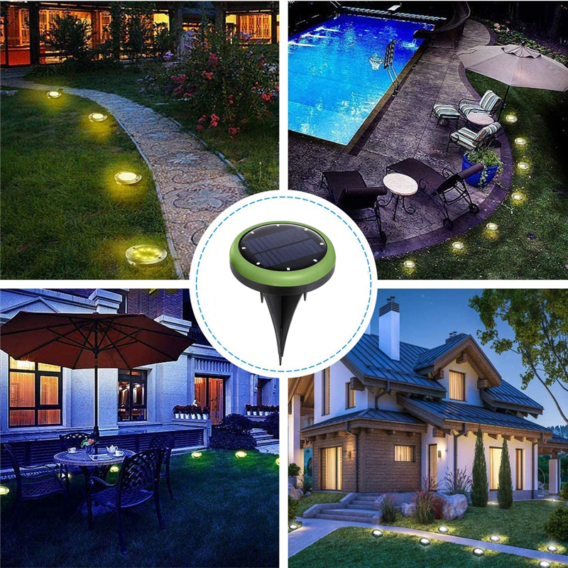 Waterproof Ground Light Solar IP65 Underground Lighting RGB LED Landscape Path Ground Light Garden Night Lamp for Lawn Pathway Yard