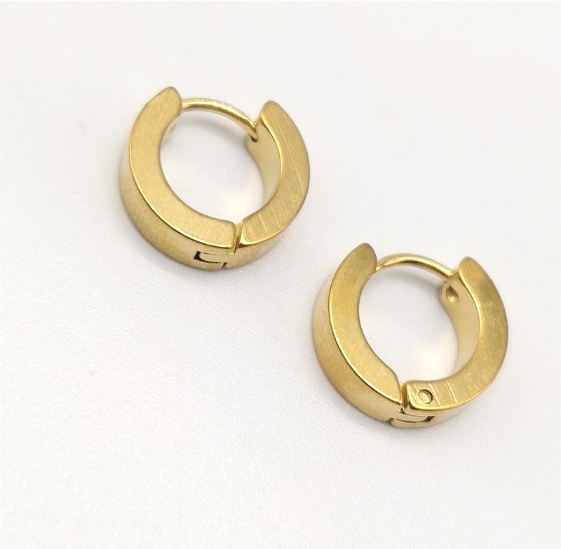 Hip Hop Colorful Ear Clip Hoop Earrings Stainless Steel Classic Circle Earrings Jewelry Men Women Wholesale