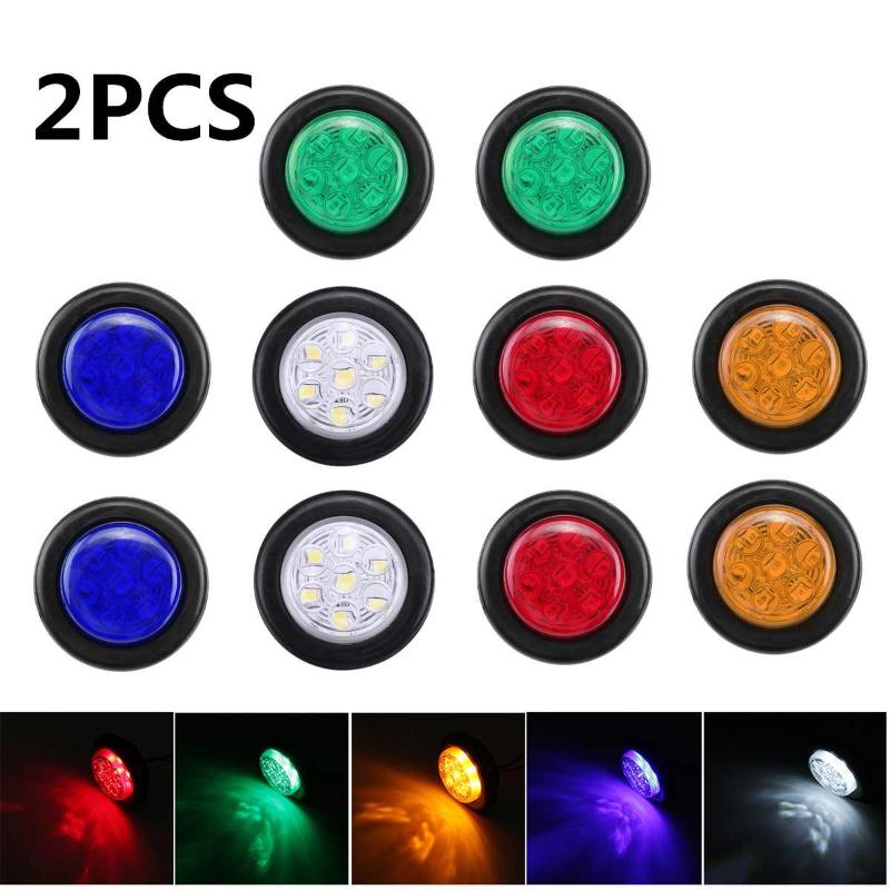 2psc 24V 7 LED 2" Round Trailer Side Marker Lights for Trucks Clearance Lights Truck Turn Signal Lamp Tail Light, As pic
2psc 24V 7 LED 2" Round Trailer Side Marker Lights for Trucks Clearance Lights Truck Turn Signal Lamp Tail Light, As pic