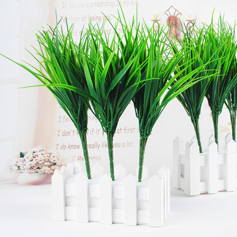 27cm Lucky Grass Plastic Flower Branch (7forks) for Home Garden Office Hotel Decoration DIY Plants Wall plantas artificiais, Green 
27cm Lucky Grass Plastic Flower Branch (7forks) for Home Garden Office Hotel Decoration DIY Plants Wall plantas artificiais, Green