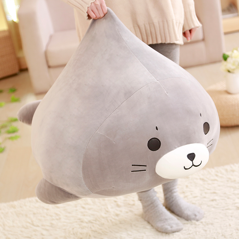 Cuddly Soft Fat Sea Animal Seal Plush Toy Big Stuffed Cartoon Sea Lion Doll Sleeping Pillow Kid Gift 60cm 85cm DY50097
