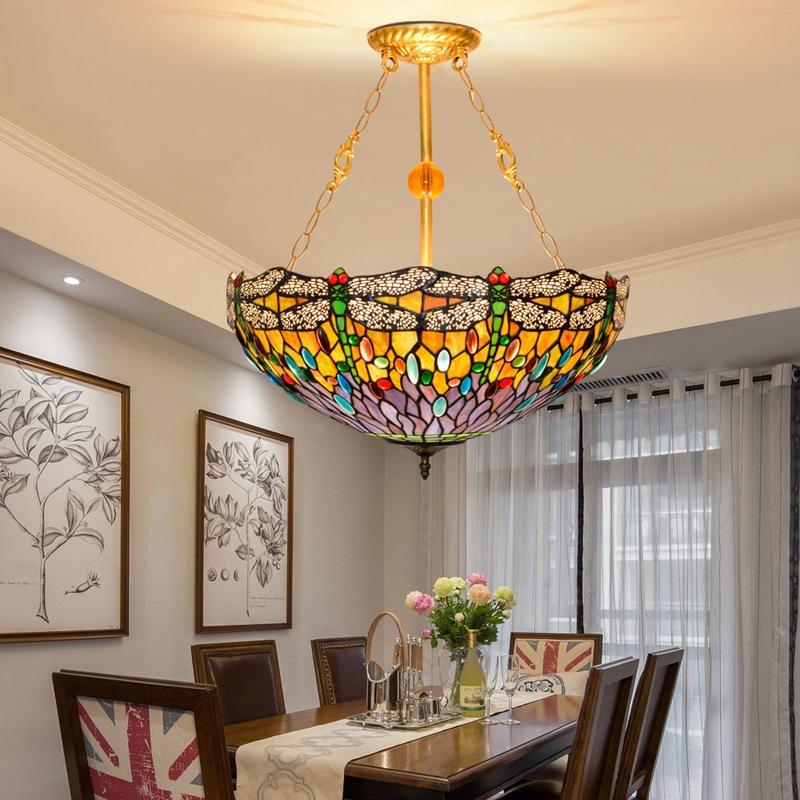 High end stained glass lamps living room dining room study bar chandelier Tiffany Baroque bedroom lamp European-style anti-chandelier
High end stained glass lamps living room dining room study bar chandelier Tiffany Baroque bedroom lamp European-style anti-chandelier