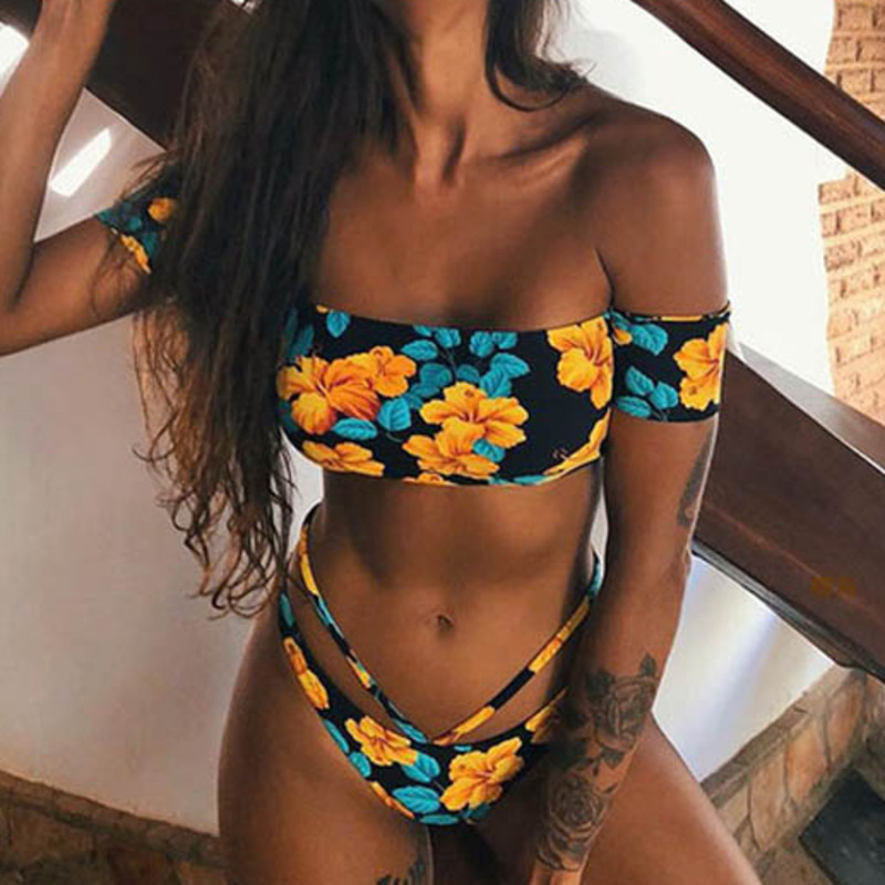 Sexy Print Bikinis Bandeau Women Swimwear Push Up Swimsuit Female Beach Swim Wear Bikini Set Plus Size Swimming Bathing Suit
Sexy Print Bikinis Bandeau Women Swimwear Push Up Swimsuit Female Beach Swim Wear Bikini Set Plus Size Swimming Bathing Suit