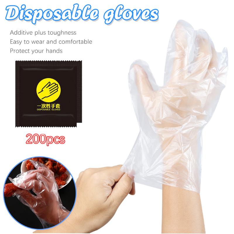 200PCS/Set Plastic Gloves Disposable Gloves for Restaurant Kitchen BBQ Eco-friendly Fruit Vegetable
200PCS/Set Plastic Gloves Disposable Gloves for Restaurant Kitchen BBQ Eco-friendly Fruit Vegetable