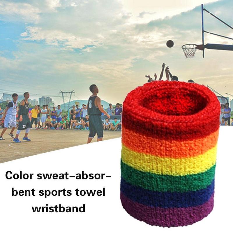 1Pcs Breathable Bracers Rainbow Color Soft Cotton Wrap Men Hand Fitness Absorption Women Badminton Running Wristband Sweat L9L3
1Pcs Breathable Bracers Rainbow Color Soft Cotton Wrap Men Hand Fitness Absorption Women Badminton Running Wristband Sweat L9L3