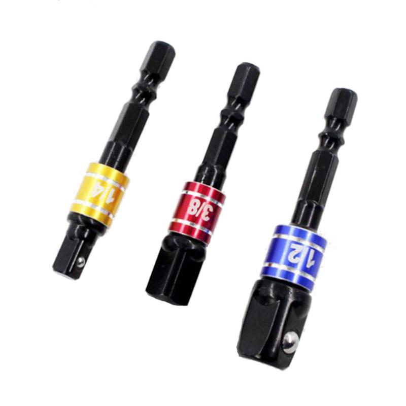 3PCS Hex Power Drill Socket Adapter Hex Shank to 1/4" 3/8" 1/2" Extension Drill Bits Bar Bit Set Power Tools
3PCS Hex Power Drill Socket Adapter Hex Shank to 1/4" 3/8" 1/2" Extension Drill Bits Bar Bit Set Power Tools