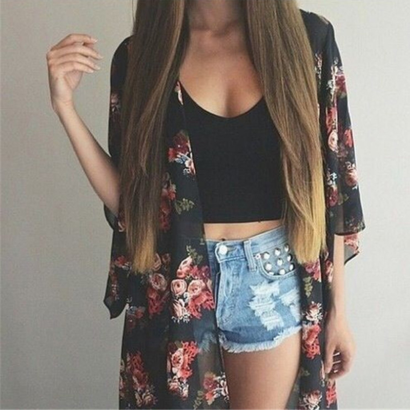 Summer Colorful Long Chiffon Blouses Kimono Preto Loose Printed Blouse Top Black High Quality Casual Vintage Kimono Cardigan New, As pic
Summer Colorful Long Chiffon Blouses Kimono Preto Loose Printed Blouse Top Black High Quality Casual Vintage Kimono Cardigan New, As pic