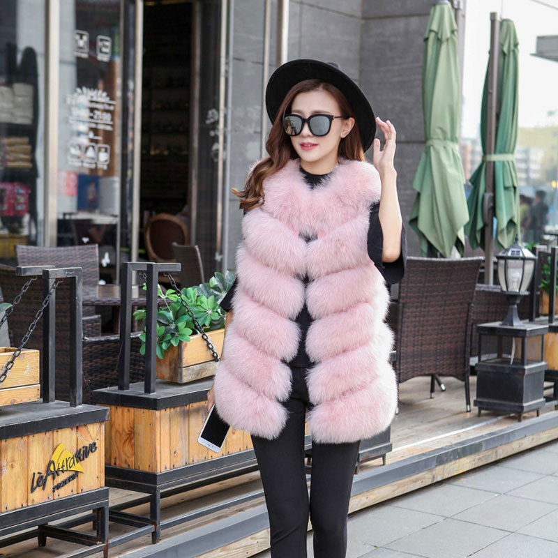 Uppin Winter Warm Vest New Arrival Fashion Women Import Coat Fur Vest Highgrade Faux Fur Coat Fur Long Vest Plus Size S3xl T190824