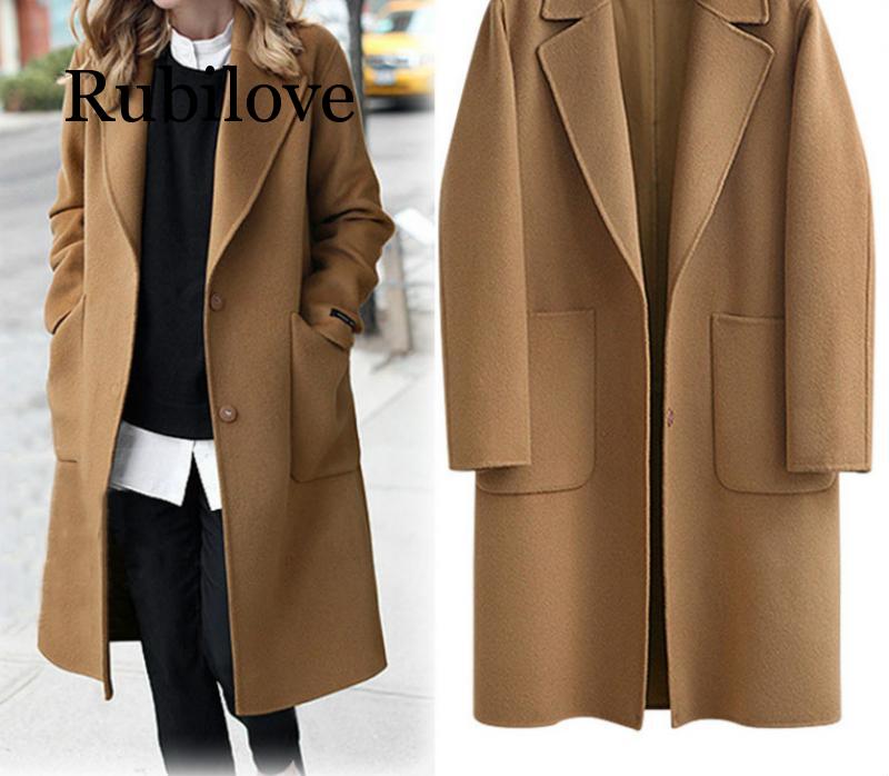 Rubilove Autumn woman winter 2019 coats wool thick coat long jacket loose Nizi coat elegant solid color pocket windbreaker women, Black
Rubilove Autumn woman winter 2019 coats wool thick coat long jacket loose Nizi coat elegant solid color pocket windbreaker women, Black