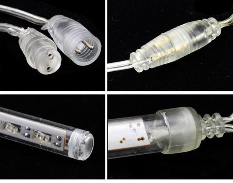 LED Meteor Shower Rain Lights Christmas light Snowfall LED Strips 8Pcs/Set 30 50 cm Decoration Light 100-240V EU US Plug