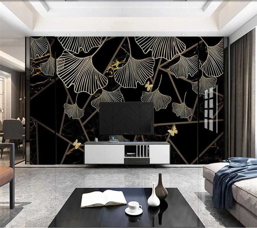 Custom large wall painter with modern light abstract geometric black gold leaf marbled background mural wallpaper, As pic
Custom large wall painter with modern light abstract geometric black gold leaf marbled background mural wallpaper, As pic