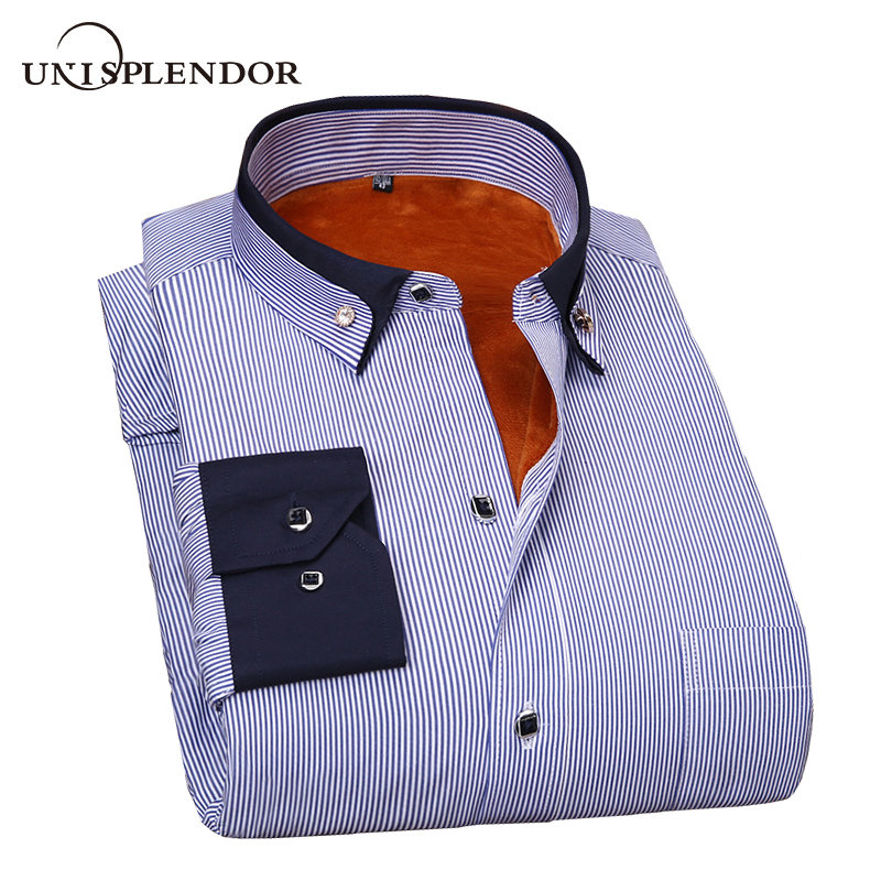 Unisplendor Thicking Warm Winter Men Shirt Plus velvet Warm Man Shirt Striped Men Casual Soft Thicken Male Outwear YN10567, 7033
Unisplendor Thicking Warm Winter Men Shirt Plus velvet Warm Man Shirt Striped Men Casual Soft Thicken Male Outwear YN10567, 7033