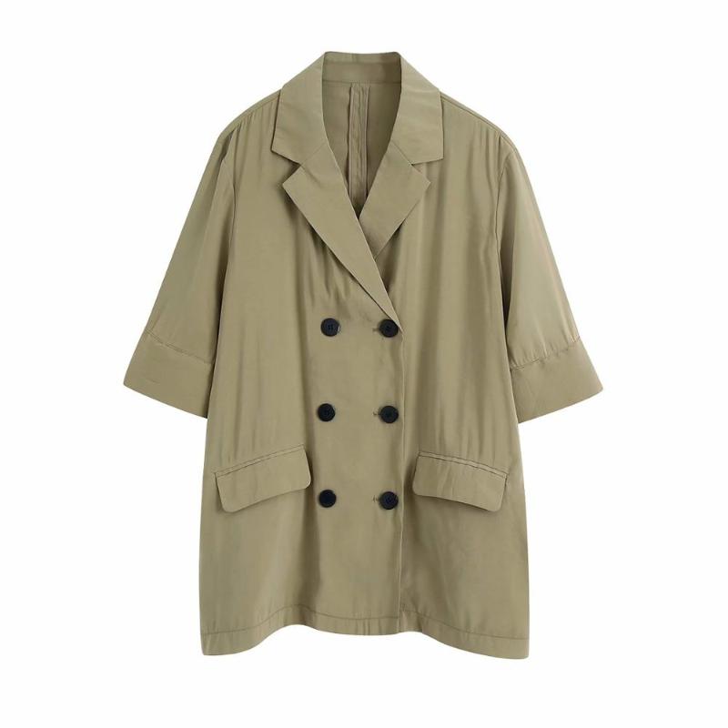 2020 NEW Summer Women blazers brown solid double breasted half sleeve notched neck blazers fashion female tops women clothes
2020 NEW Summer Women blazers brown solid double breasted half sleeve notched neck blazers fashion female tops women clothes