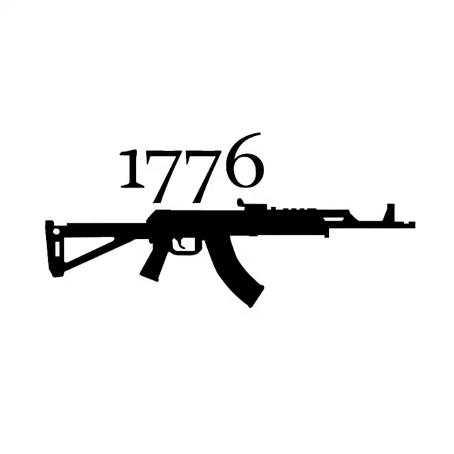 16.1*7.7CM Interesting 1776 Gun Car Sticker Vinyl Graphic High Quality Decoration Vinyl Decal Car Sticker Black/Silver CA-1242
16.1*7.7CM Interesting 1776 Gun Car Sticker Vinyl Graphic High Quality Decoration Vinyl Decal Car Sticker Black/Silver CA-1242