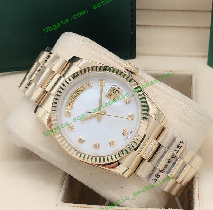 7 Style 36mm Mens 18kt Gold Silver Diamond Dial Fluted Bezel 118238 Automatic Fashion Men's Watches Wristwatch, Slivery;brown
7 Style 36mm Mens 18kt Gold Silver Diamond Dial Fluted Bezel 118238 Automatic Fashion Men's Watches Wristwatch, Slivery;brown