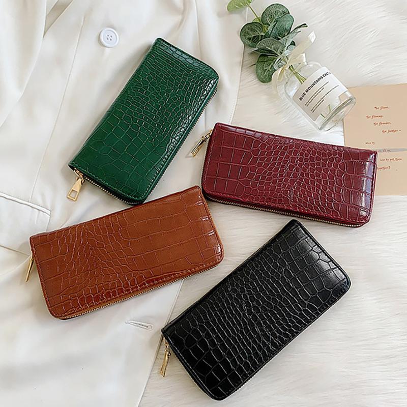 Wallet Women's Fashion Long Slim Coin Pocket Purse Card Holder Solid Zipper Stone Pattern Clutch Lady Money Bag Purses Wallet 45, Black
Wallet Women's Fashion Long Slim Coin Pocket Purse Card Holder Solid Zipper Stone Pattern Clutch Lady Money Bag Purses Wallet 45, Black