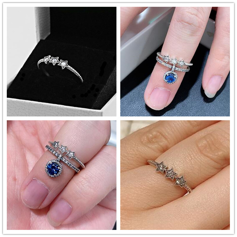 High quality 100% 925 Sterling Silver Celestial Stars Ring with Clear CZ European Pandora Style Jewelry Charm
High quality 100% 925 Sterling Silver Celestial Stars Ring with Clear CZ European Pandora Style Jewelry Charm