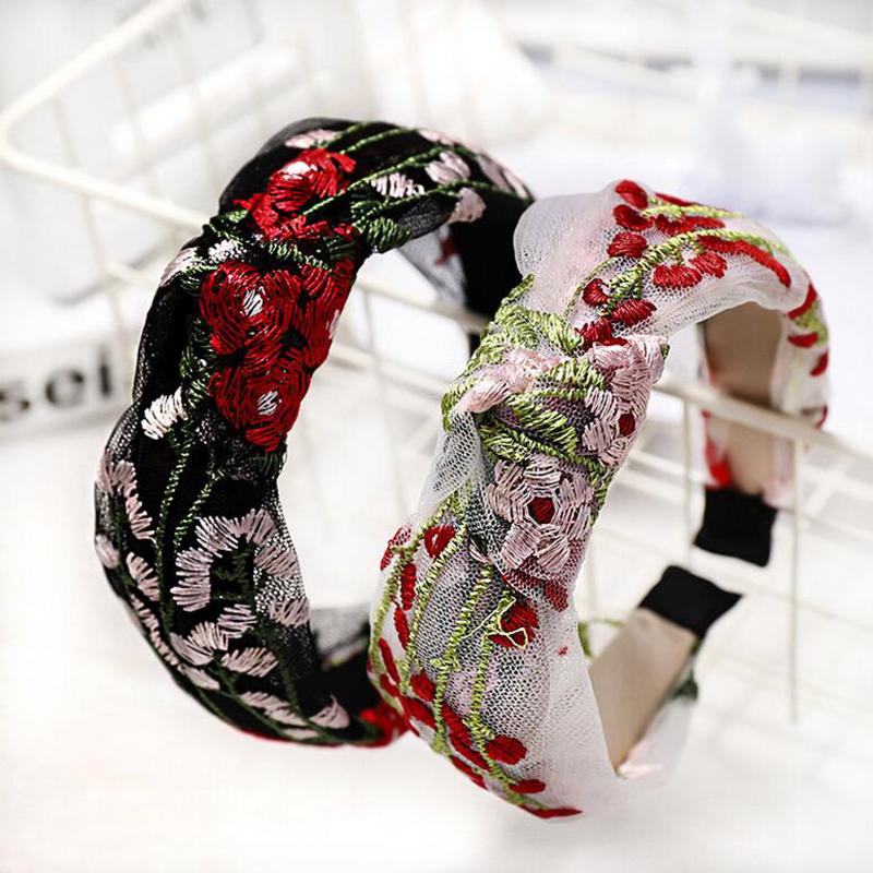 New Fashion Embroidery Floral Headband Women Casual Center Knot Hairband Women Hair Band Soft Turban Hair Accessories
New Fashion Embroidery Floral Headband Women Casual Center Knot Hairband Women Hair Band Soft Turban Hair Accessories
