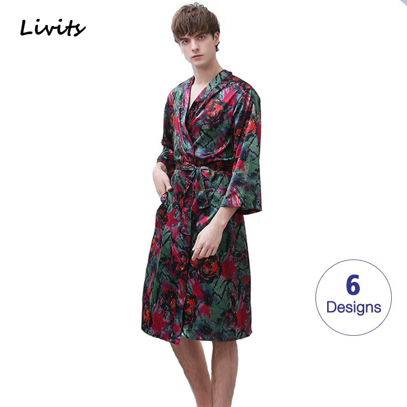 Men's Pyjamas Robe High Quality Satin Silk Long Kimono Bathrobe Nightwear Sleepwear Home Wear Floral Long Sleeve Casual For Male, No.3
Men's Pyjamas Robe High Quality Satin Silk Long Kimono Bathrobe Nightwear Sleepwear Home Wear Floral Long Sleeve Casual For Male, No.3