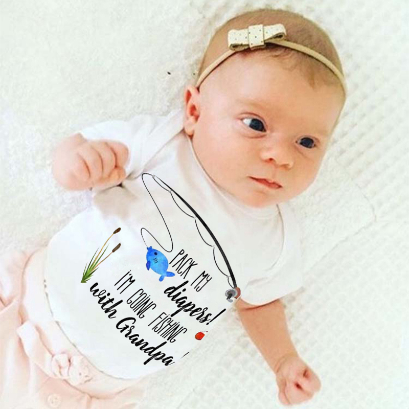 Fishing Letter Printing New Born Baby Girl Clothes Cotton Rompers Baby Clothing Toddler Infant Kids Boys Jumpsuit Outfits, White
Fishing Letter Printing New Born Baby Girl Clothes Cotton Rompers Baby Clothing Toddler Infant Kids Boys Jumpsuit Outfits, White